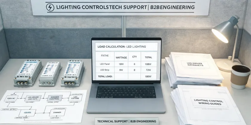 Lighting controls service desk